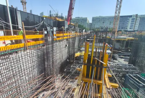 Ход строительства Binghatti Flare, JVT District 2 — 19 июня 2026, готовность 20.00%, снимок 3 из 6