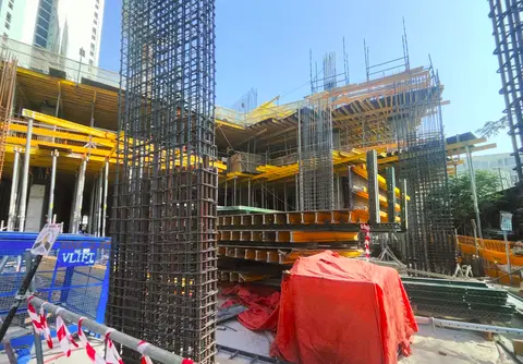 Binghatti Flare 02, Jumeirah Village Triangle construction progress — 19 June 2026, 17.83% complete, photo 3 of 5