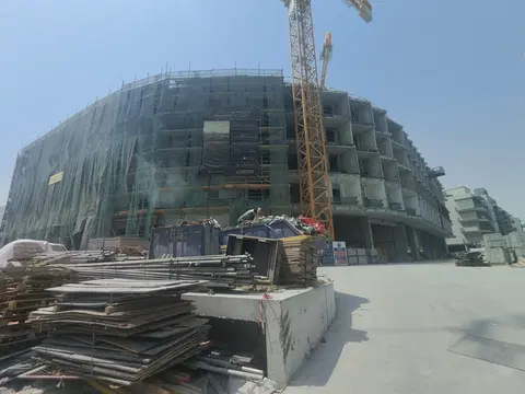 Binghatti Hillcrest, Arjan construction progress — 31 July 2026, 50.23% complete, photo 12 of 16
