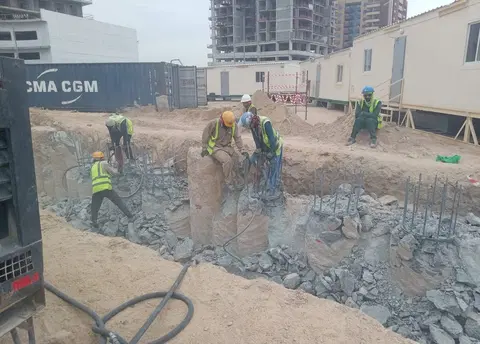 Le Blanc Residence By Imtiaz, DubaiLand Residence Complex construction progress — 7 July 2026, 3.41% complete, photo 4 of 6