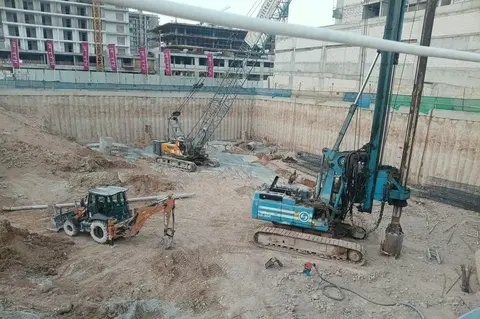Le Blanc Residence By Imtiaz, DubaiLand Residence Complex construction progress — 7 July 2026, 3.41% complete, photo 2 of 6