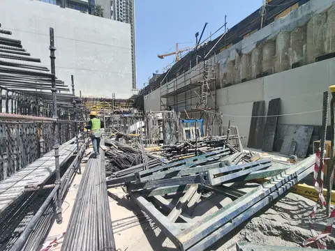 Binghatti Etherea, JVC District 11 construction progress — 15 September 2026, 7.24% complete, photo 3 of 4