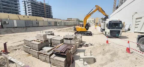 Linea By Holm, Jumeirah Garden City construction progress — 27 July 2026, 0.69% complete, photo 2 of 4